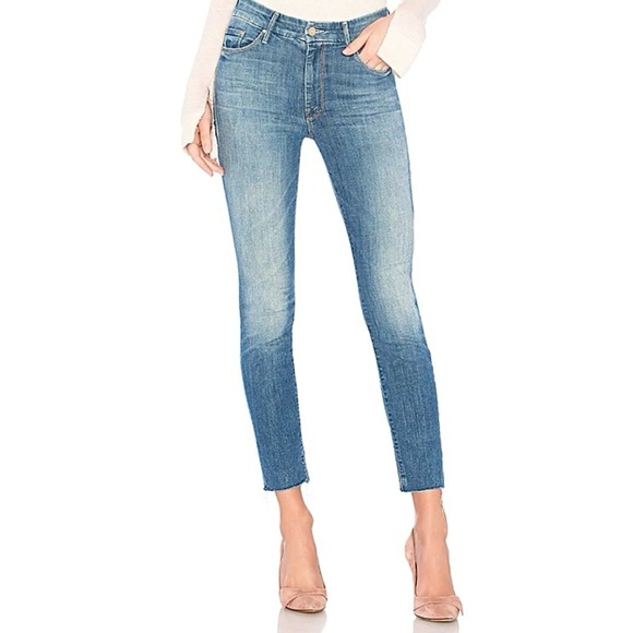 MOTHER Looker Size 27 Jeans High Waist Ankle Fray - Picture 1 of 16